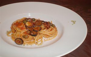 Receta Desafío Robochef, Spaghetti Alla Puttanesca.

