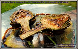 
alcachofas A La Plancha Con Mantequilla De Vinagre De Módena.
