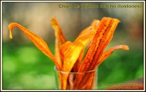 
chips De Plátano Macho (tostones).
