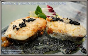 
merluza A La Plancha Con Mantequilla De Caviar.
