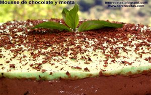 
mousse De Chocolate Y Menta.
