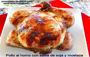 
pollo Al Horno Con Salsa De Soja Y Mostaza.
