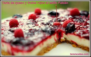 
tarta De Queso Y Frutos Rojos Al Estilo Fabián.
