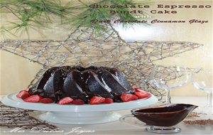 Chocolate Espresso Bundt Cake With Dark Chocolate Cinnamon Glaze
