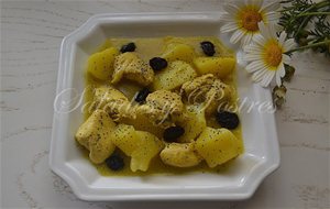 Patatas Y Pollo Al Curry Con Semillas De Amapola
