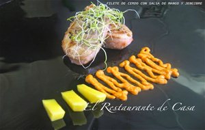 Filete De Cerdo Con Salsa De Mango Y Jengibre
