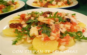 Ensalada De Patatas, Pulpo Y Gambones
