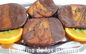 Torrijas Con Baño De Naranja Y Chocolate
