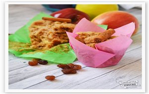 Muffins De Manzana Con Streusel De Canela / Apple Muffins With Cinnamon Streusel
