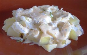 Patatas Con Bacalao Al Roquefort
