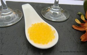 Mousse De Manzana Verde Con Falso Caviar De Naranja
