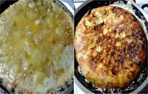 Tortilla De Papas, Cebolla Y Arvejas  (frita O Al Horno)
