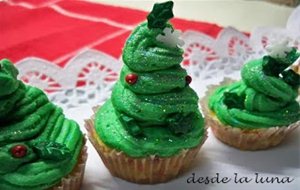 Mini-cup Cakes "abetos De Navidad" (sin Relleno)
