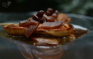 Receta de foie gras con manzanas al vino moscatel 