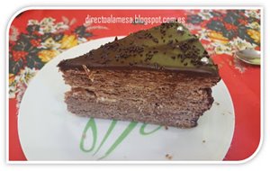 Tarta De Obleas Y Crema De Cacao
