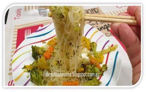 Fideos Chinos Con Brócoli
