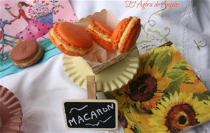 Macarons De Fruta De La Pasión Y Queso Mascarpone. Homenaje.
