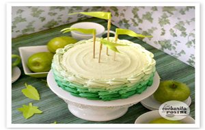 Tarta De Manzana Verde Con Degradado / Green Apple Ombre Cake

