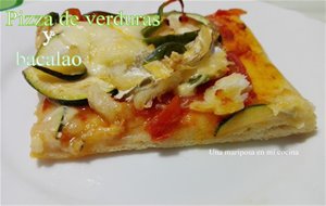 Pizza De Verduras Y Bacalao
