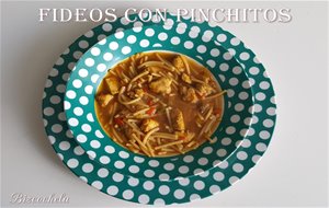 Fideos Con Pinchitos
