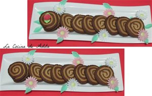 Galletas En Forma De Espiral, De Chocolate Y Vainilla 
