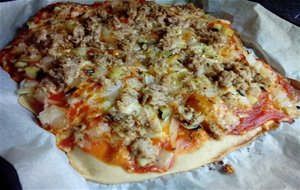 Pizza Casera De Atún Y Vegetales (con Harina Para Pizza)
