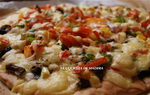Pizza De Verduras Y Jamón Con Hojaldre
