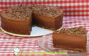 Tarta Casera Sin Horno Muy Cremosa De Chocolate Negro
