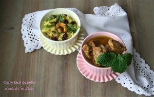 Curry Fácil De Pollo Al Estilo De Sri Lanka Y Arroz Con Anacardos
