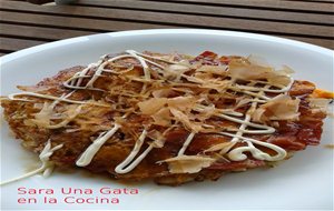 Okonomiyaki Con Setas Y Langostinos
