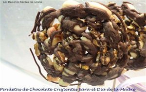 Piruletas De Chocolate Crujientes Para El Día De La Madre