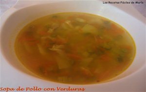 Sopa De Pollo Con Verduras, Receta Casera