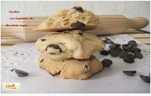 Cookies Con Lagrimas De Chocoloate Negro. Receta
