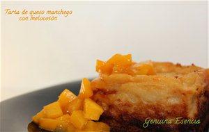 Tarta De Queso Manchego Con Melocotón
