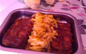 Costillas Americanas Con Patatas Fritas En Olla Gm
