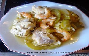 Merluza Con Calabacín, Patatas Y Gambas  En Olla Gm
