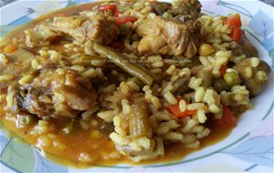 Arroz Caldoso Con Conejo Y verduras