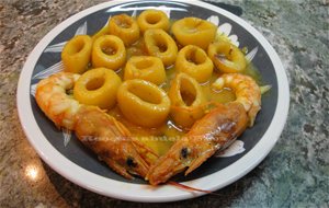 Rodajas De Pota Con gambón