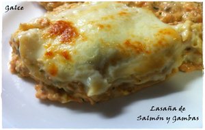 Lasaña De Salmón Y gambas