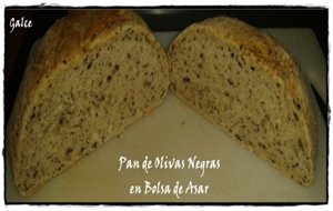 Pan De Olivas Negras En Bolsa De asar