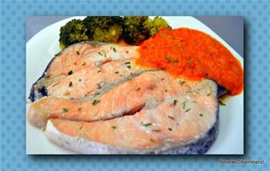 Salmón Con Piperrada En Thermomix
