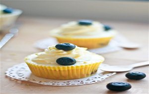 Cupcakes De Arándanos, Limón Y Queso Mascarpone