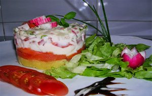 Ensalada De Salmon Y Bocas De Mar
