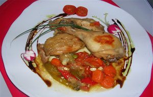 Pollo A La Primavera Con Cerveza
