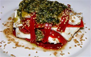 Ensalada De Piquillos Con Pesto De Nueces
