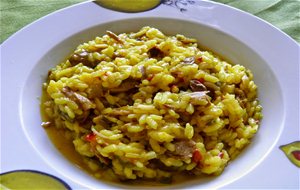 Risotto De Pimientos Y Azafrán
