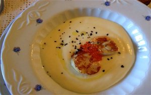 Espuma De Patata Trufada Con Vieiras
