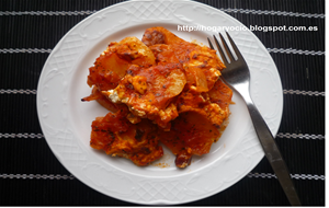 Patatas Al Horno Con Tomate Frito Y Philadelphia
