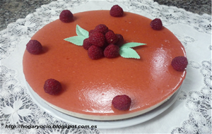 Cheesecake Con Sirope De Frambuesa
