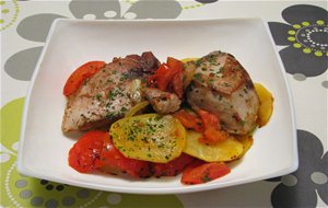 Atún A La Plancha Con Verduras
